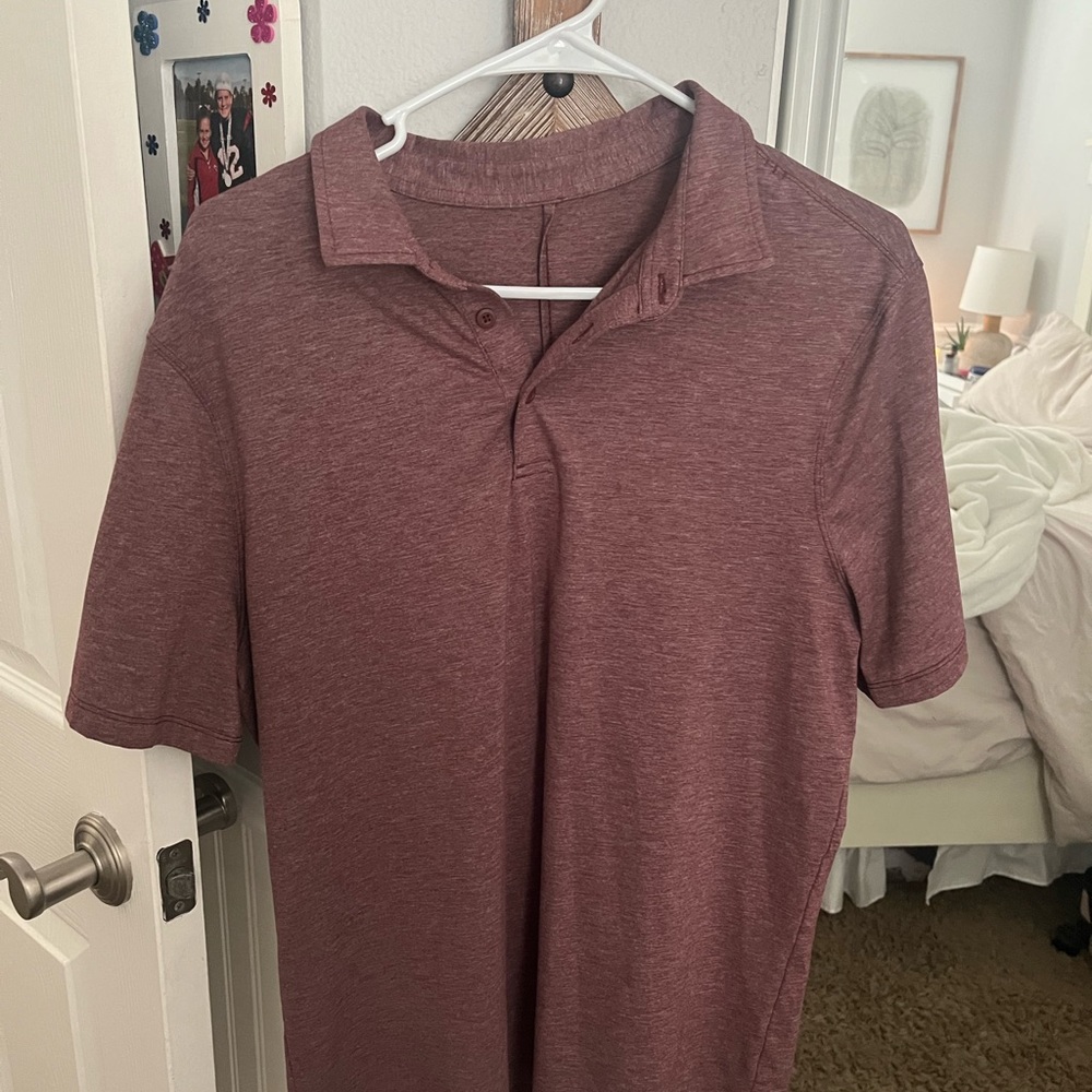 lululemon athletica Men's Heathered Burgundy Polo